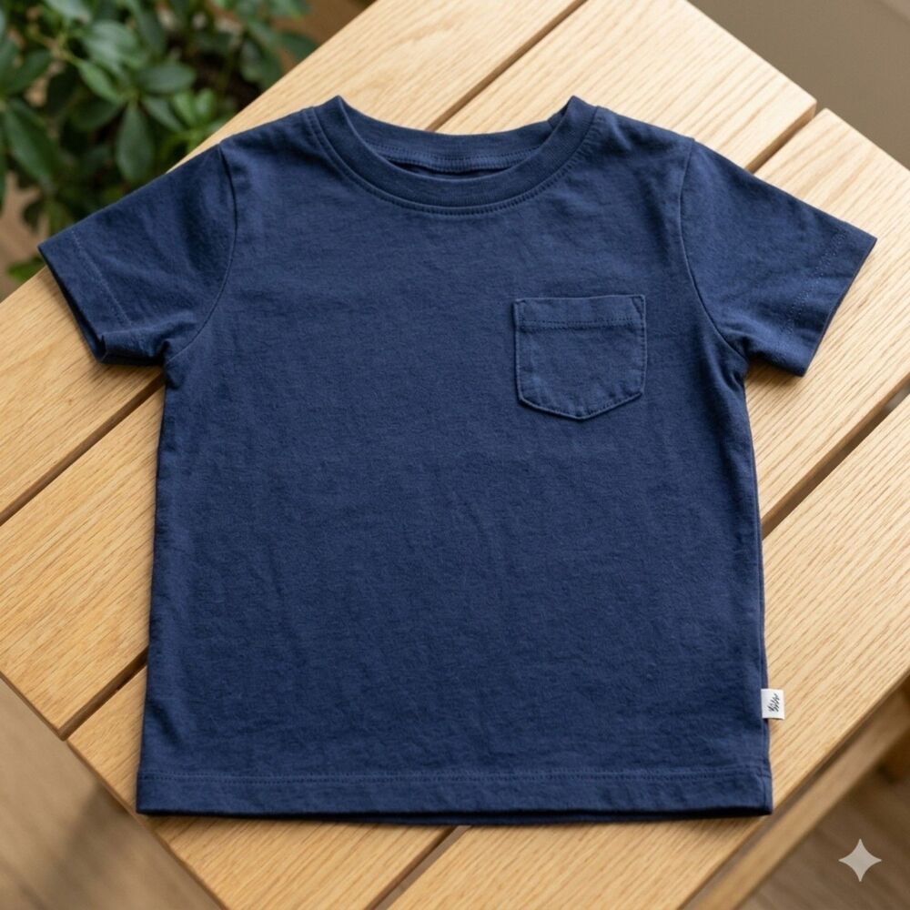 Gap Kids Toddler Crewneck Pocket T-Shirt Navy Blue Size 2T EUC